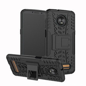 Moda PC TPU suave duro doble protección teléfono cubierta soporte plegable para Motorola Moto <span class=keywords><strong>Z3</strong></span> juego - Product Image 5