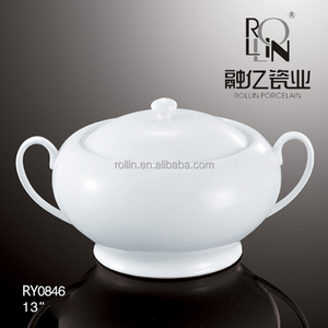 Restaurante del hotel de alta calidad utensilios de cocina de porcelana olla grande olla de cerámica con tapa - Product Image 4