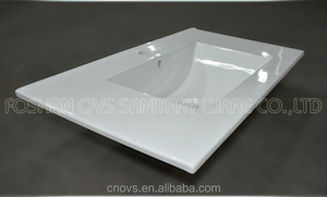 Made in china una sola pieza de baño fregadero y <span class=keywords><strong>encimera</strong></span> / lavabo mueble - Product Image 4