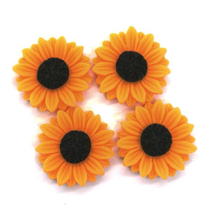 Giallo Della Resina Della Margherita Fiori di Girasole Cabochons Flatbacks Abbellimenti FAI DA TE Decorazioni Del Telefono Scrapbooking Artigianato - Product Image 3