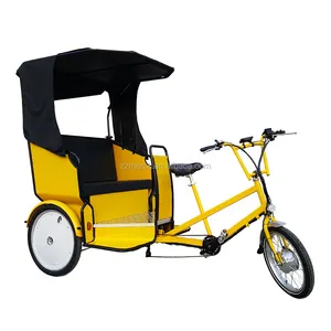 Openbare Passenger Transport 48 V 500 W Gemotoriseerde 3 Wielen Fiets Elektrische Fietstaxi Voor Verkoop