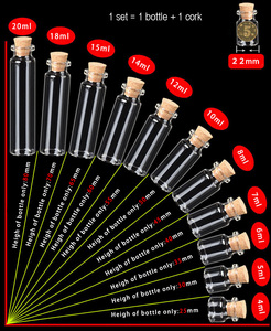 4Ml-20Ml Lọ Thủy Tinh Nhỏ Thông Điệp Lọ Có Nắp Chai Nút Chai Giá Rẻ Chai Thủy Tinh Nhỏ Tự Làm Hộp Đựng Nhỏ Đường Kính 22 - Product Image 6