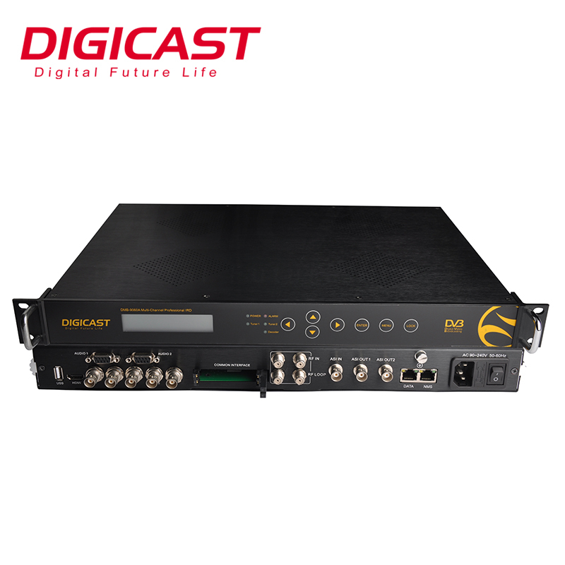 DIGICAST Multi-Channel Professional IRD SD HD MPEG2 H.264 Decoding DVB-T/T2/S/S2 ATSC ISDB-T HD MI SDI Decoder IRD