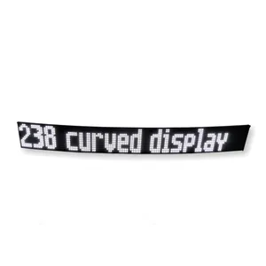 Customizable flexible SMD scrolling message electronic signs curved screen for passenger information