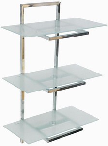 Étagère de douche de salle de bain murale en verre double - Product Image 4