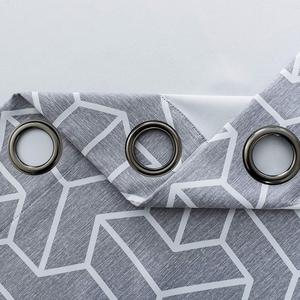 Grey Geometric <strong>Lines</strong> <strong>Curtains</strong> for Bedroom Grommet Top <strong>Thermal</strong> Insulated Blackout Print <strong>Curtain</strong> Panels for Living Room - Product Image 4
