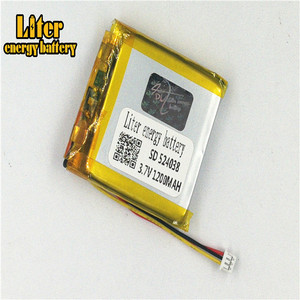Socket 1.25-3 P 3.7 V 524038 1200 mah lipo battery Rechargeable solar li ion polymer lithium battery with PCM - Product Image 1