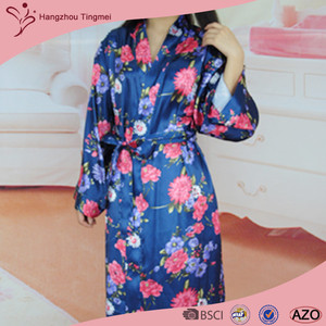 Niza sexy <span class=keywords><strong>kimono</strong></span> <span class=keywords><strong>bata</strong></span> de satén - Product Image 1