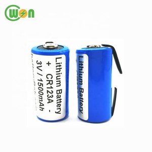 CR17335 cr123a аккумулятор с вкладками cr123a 3,0 в 1300 мАч, литиевая батарея 1300 мАч 1500 мАч с вкладками для пайки - Product Image 1