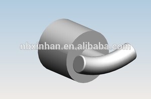 nouveau design contemporain de montage mural salle de bain accessoires de chrome patère en laiton double ronde - Product Image 1