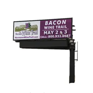 High Quality Steel Structure Spotlight Unipole Billboard For Sale