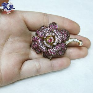 Hot Selling Zeer Populaire Vergulde Zilveren Bloem Broche - Product Image 5