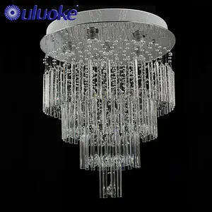 Modern Living Room Decoration Lighting Switch Control Chandelier Led Crystal Ceiling Lamp