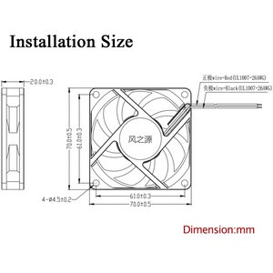 Động cơ 12 v 12 volt dc 3 inch làm mát trục cooling ups 70mm 7020 70x70x20mm mát mist siêu âm tạo độ ẩm người hâm mộ - Product Image 5