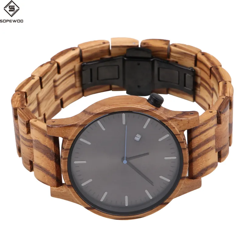 high quality low moq luxury men wooden watch ,Alibaba Japanese movement wood watch for men