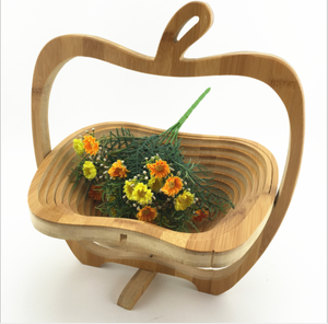 Panier de fruits <span class=keywords><strong>en</strong></span> <span class=keywords><strong>bambou</strong></span> naturel, <span class=keywords><strong>corbeille</strong></span> déformable et pliable - Product Image 2