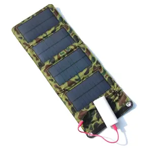 Buheshui 7 W Panel Tenaga Surya/Solar Panel Lipat Charger Portabel Solar Tas USB 5 V Battery Charger untuk Ponsel