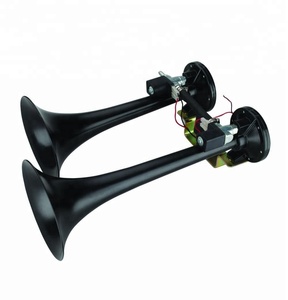 <span class=keywords><strong>TGV</strong></span> — cornes d'air 40-24V, 2 haut-parleurs avec trompettes de peinture noire - Product Image 1