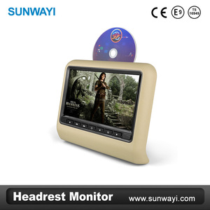 Automobiles 9 Inch Car Dvd Headrest Monitor with Leather Zipper,USB,SD,FM,IR <strong>Audio</strong>
