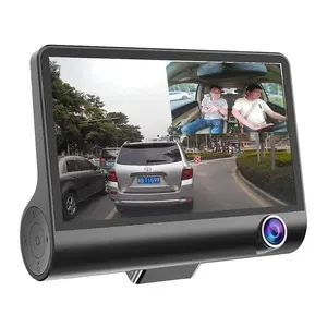3 lense dashcam car dvr Suppliers-Full HD Car DVR 3 Cameras Lens 4.0 Inch Wide Angle Car Dash Camera Dual Lens with Rearview Camera Video Recorder CE & FCC 12-36V