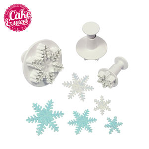 Emporte-pièce en plastique personnalisé, en forme de neige, pour gâteaux et confiseries - Product Image 2