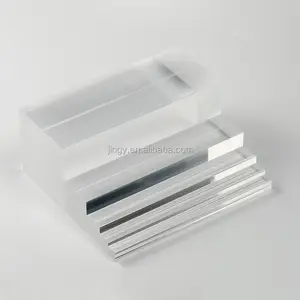 Bloque acrílico de plexiglás para joyería cosmética, bloque acrílico transparente personalizado de fábrica, pmma