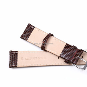 Laihe 12 14 16 18 20mm tùy chỉnh nhiều màu sắc và kích thước mô hình thằn lằn da bò chính hãng Watchband da bê da đồng hồ dây đeo - Product Image 5