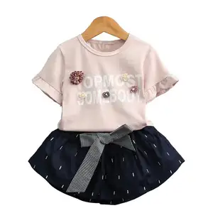 Kinder casual schöne modell mode baby blume mädchen kleider