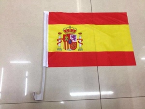 Bandera de mano de poliéster 100% personalizada, Bandera de País de campeonato, exhibición de <span class=keywords><strong>agencia</strong></span> de <span class=keywords><strong>viajes</strong></span> de España de 3x5 pies, asta de bandera de fibra de vidrio de nailon de vinilo - Product Image 4