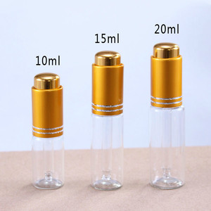 Frasco cuentagotas de vidrio cilíndrico de 10ml 15ml 20ml con diseño de botón cuentagotas - Product Image 4