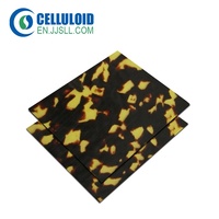 Plaque de protection de guitare et basse en cellulose personnalisée, aspect écaille de tortue brun foncé, en celluloïd