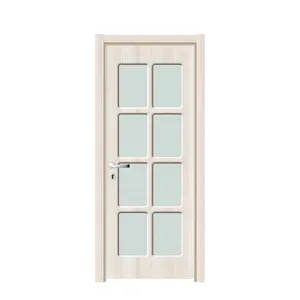 Pvc摇摆平开门美国风格法式门玻璃插入upvc卧室门窗和门制造商