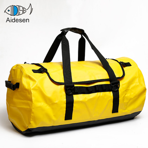 定制标志廉价时尚黄色500D聚氯乙烯旅行行李袋防水运动行李袋 - Product Image 2