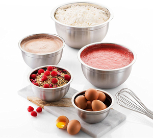 Bán Hot Matte hoàn phụ kiện nhà bếp 304 thép không gỉ phục vụ bát đặt với nắp - Product Image 6