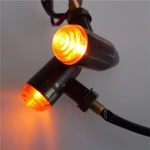 Motorbike Turn Signal Light Bullet Motorcycle Indicator Blinker Amber Light Front Rear Turning Light Universal