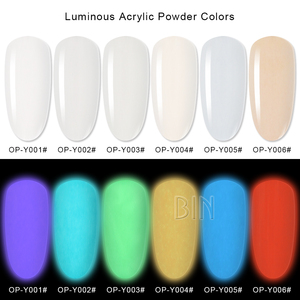 Kutusu 10ML <span class=keywords><strong>glow</strong></span> karanlık glitter akrilik tırnak tozu