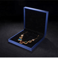 Luxe PU boîte en plastique logo personnalisé boîte cadeau boîte à bijoux
