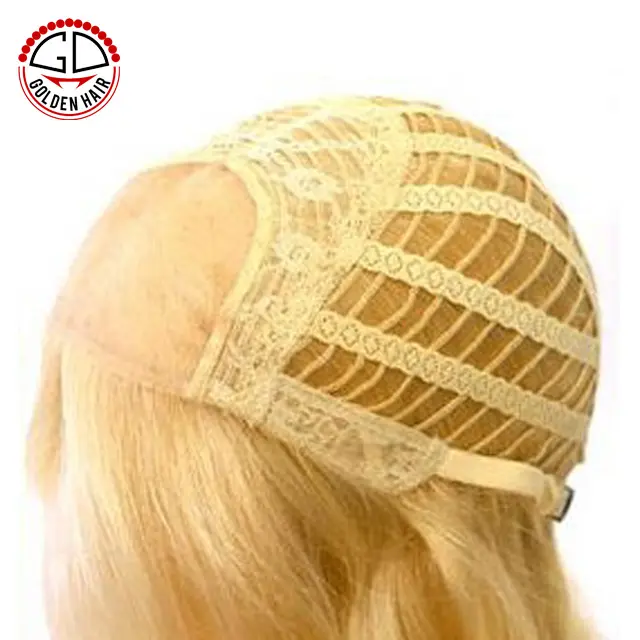 Golden Hair High Quality Virgin Remy Human Hair Mono Wig, Mono Top Wig,Monofilament Wig