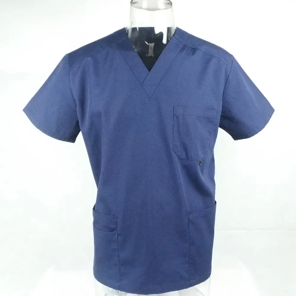 Wholesale V-neck Designs Medical Nurse Top Male Scrubs Uniform Medic