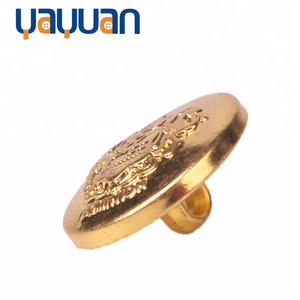 2024 Matte Vàng nhựa <span class=keywords><strong>ABS</strong></span> <span class=keywords><strong>Shank</strong></span> nút với logo dập nổi - Product Image 3