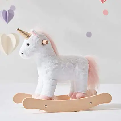 Peluche bambini a cavallo giocattoli musica a dondolo cavallo di peluche unicorno cavallo giocattolo