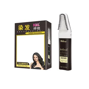 Factory Direct Sale natural herbal hair dye magic comb permanent hair spray hair dye