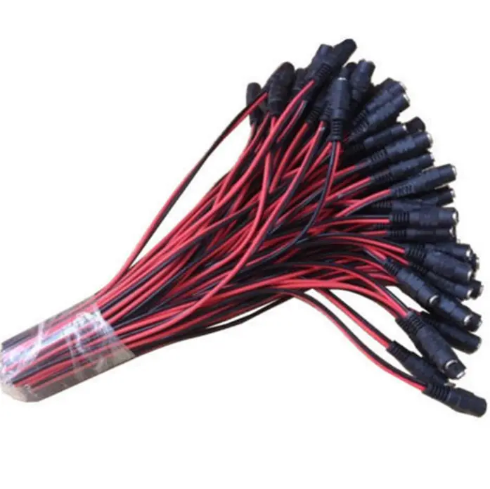 12 V DC כוח 5.5x2.1mm צמת זכר נקבה dc כבל עבור טלוויזיה במעגל סגור מצלמה LED אורות להיות