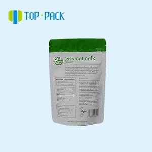 Sac d'emballage personnalisé en feuille de papier d'aluminium avec fermeture éclair debout pour poudre de lait de coco - Product Image 3