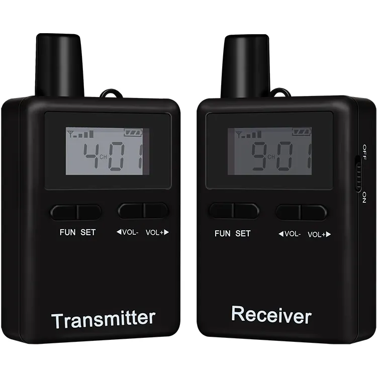 Rich Age Long Distance Radio Guides Transmitter And Receiver For Museum UHF Wireless Tour Guide System