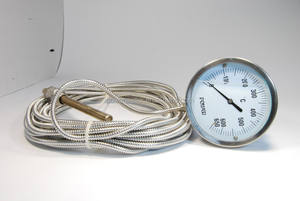 100 مللي متر حار بيع مخصص أنبوب مقياس الحرارة ثنائي الفلز مقياس درجة الحرارة - Product Image 3