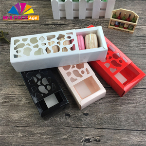 Wedding Favor Divided Recyclable Paperboard Folders Macaroon <strong>Sweets</strong> <strong>Packaging</strong> Boxes with Varnishing for Sugar and Food-Safe Use - Product Image 3