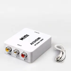 AV HDMI dönüştürücü 1080P 3RCA kompozit CVBS AV RCA R/L HDMI Video ses dönüştürücü adaptör destekleyen PAL NTSC