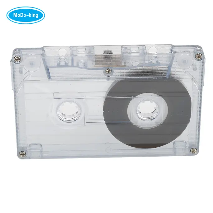 Cassette transparente de alta claridad en blanco de Audio, muestras gratuitas, servicio personalizado