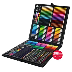 Students go back to school watercolor pencils crayons oil pastels 258pcs art set